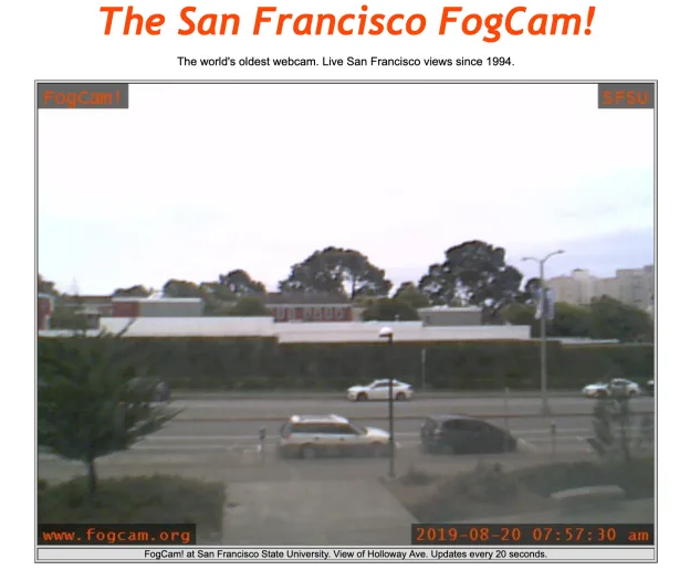 Immagine di una ripresa della FogCam di San Francisco