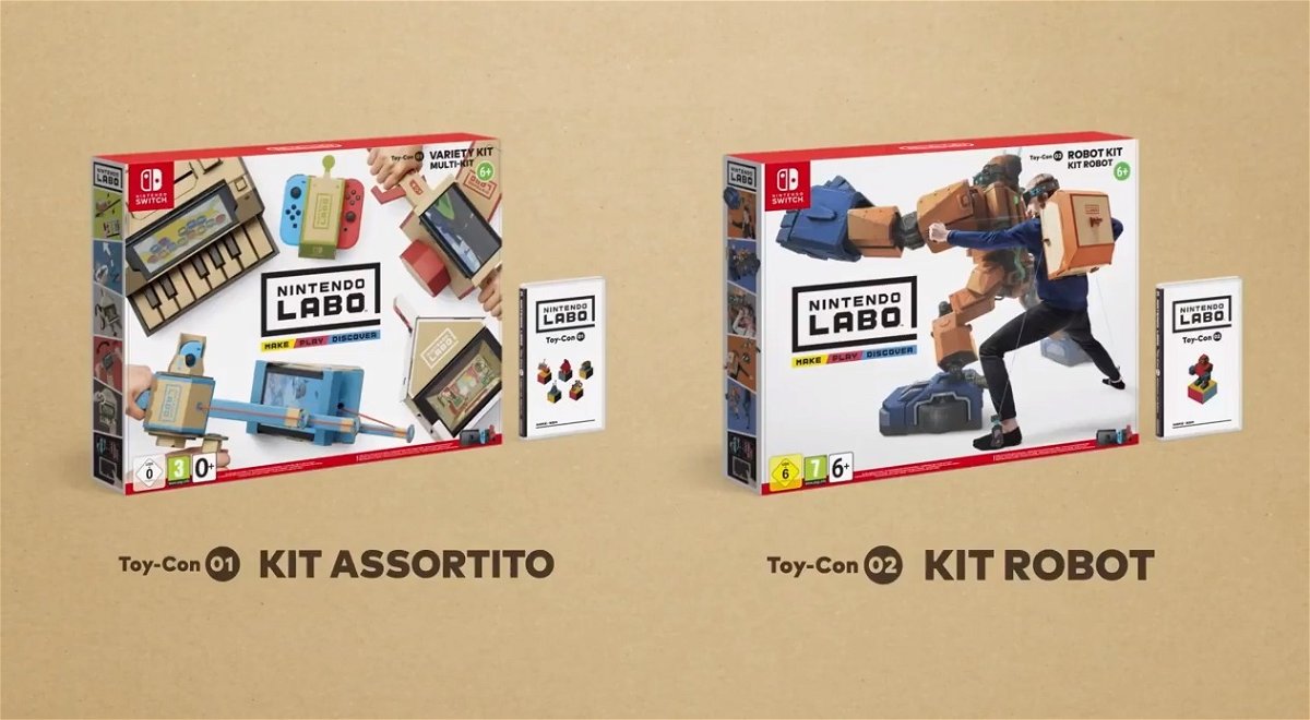 I due kit di Nintendo Labo in vendita