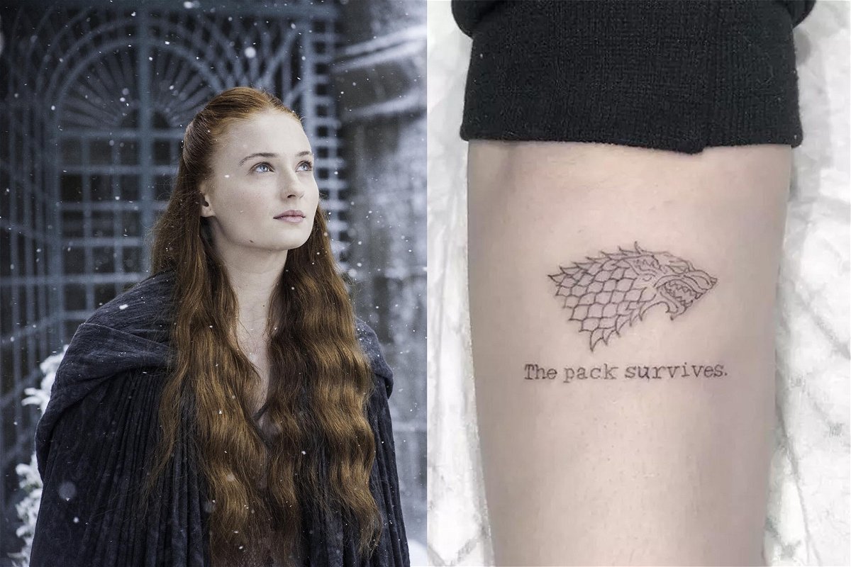 Sansa Stark (Sophie Turner) e il tatuaggio dedicato agli Stark