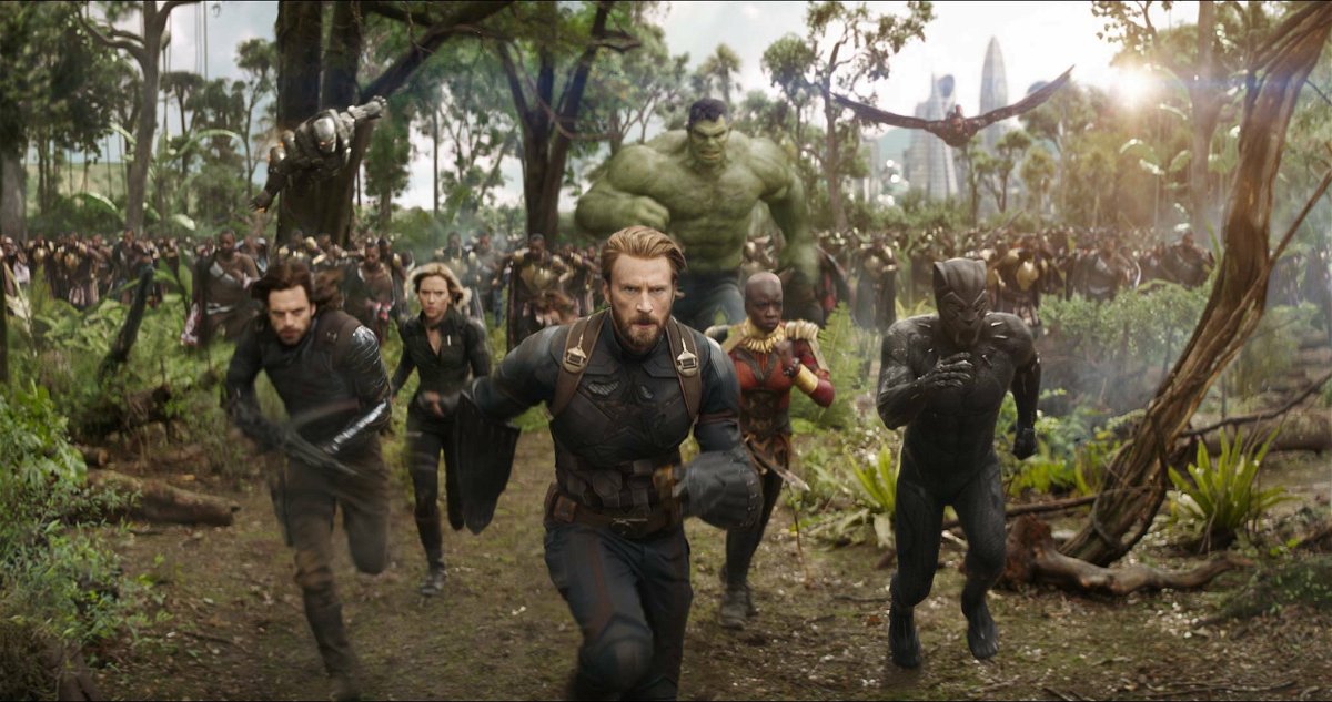 Un'immagine della battaglia nel Wakanda presa dal trailer di Avengers: Infinity War