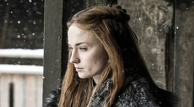 Sansa Stark accigliata a Grande Inverno ne Il Trono di Spade 7
