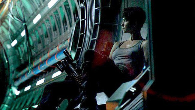 Katherine Waterston sul set di Alien: Covenant