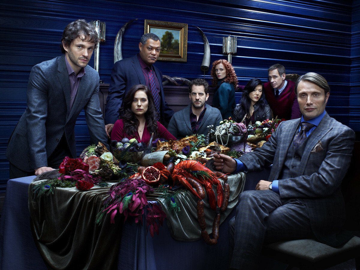 Una foto promozionale con il cast della seconda stagione di Hannibal