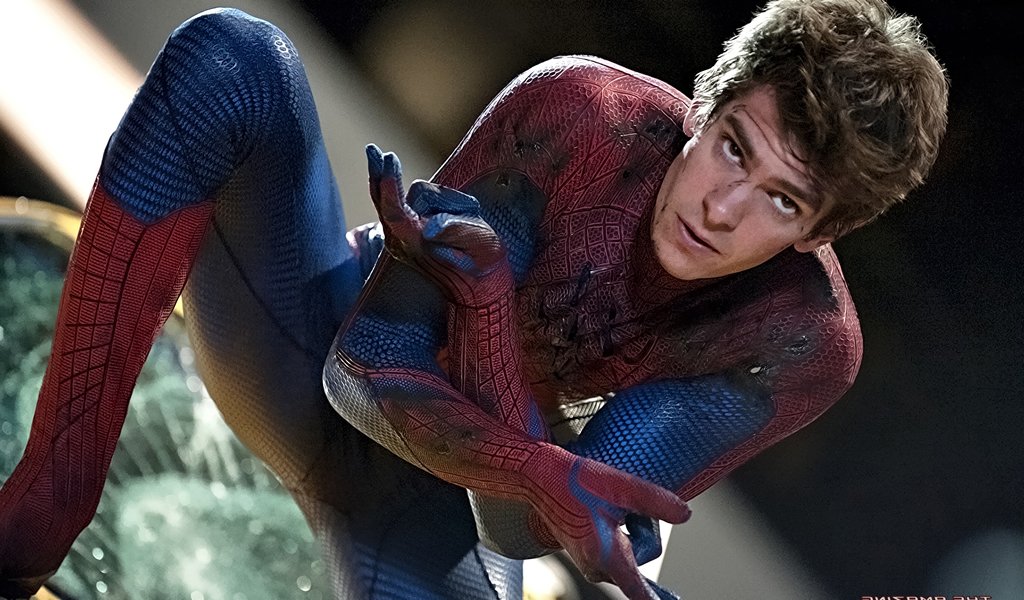 L'attore Andrew Garfield in Spider-Man