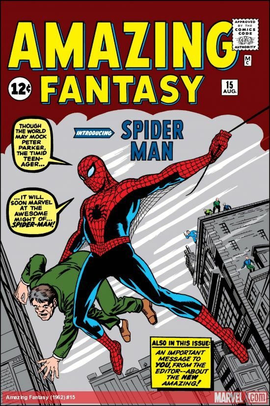 La copertina di Amazing Fantasy n. 15 del 1962