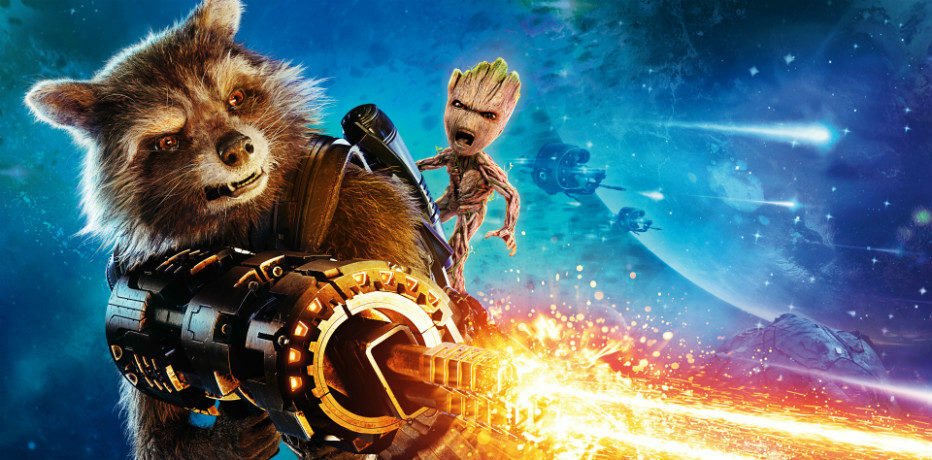 Rocket Raccoon e Baby Groot in un'immagine promozionale