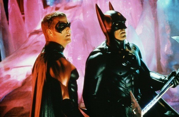 Batman e Robin in una scena di Batman & Robin di Joel Schumacher