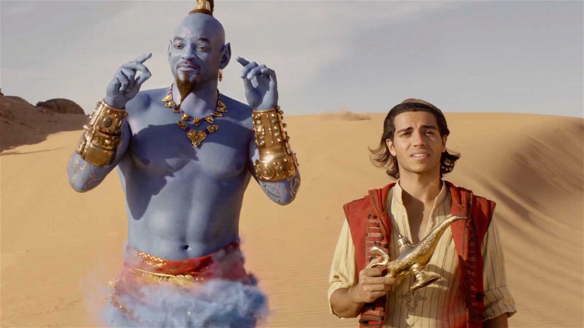 Aladdin e il Genio nel film Disney 2019