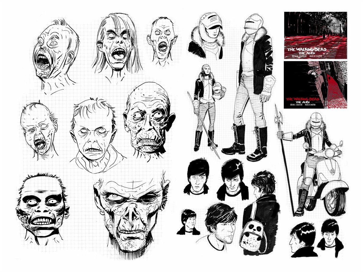 Zombie, Jeff e Claudia: i personaggi disegnati da Marcos Martin