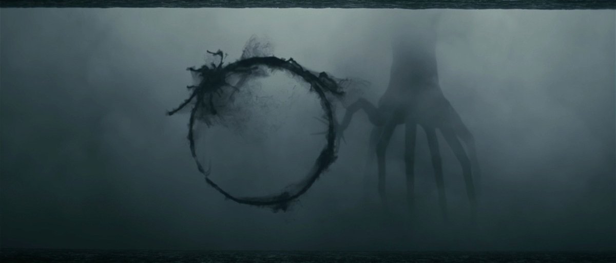 Un semagramma degli eptapodi in una scena del film Arrival