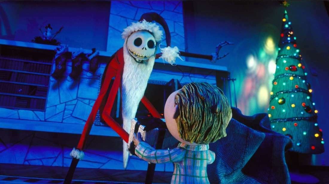 Il protagonista di Nightmare Before Christmas in una scena del film