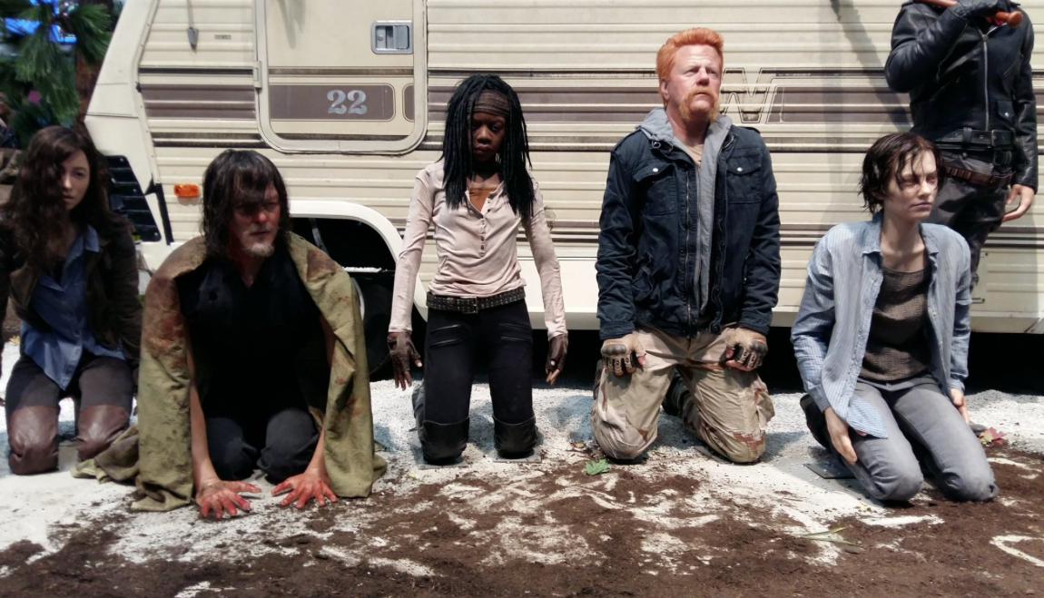 Abraham, Michonne, Daryl e Maggie ricostruiti in cera