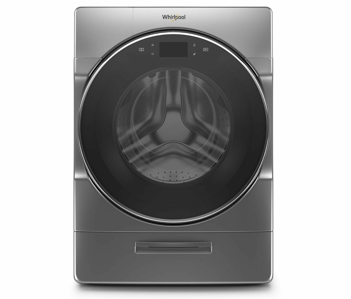 Immagine stampa della nuova lavatrice e asciugatrice smart di Whirlopool presentata al CES 2019