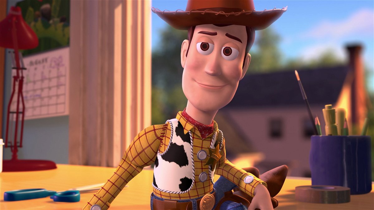 Woody in una sequenza del primo Toy Story