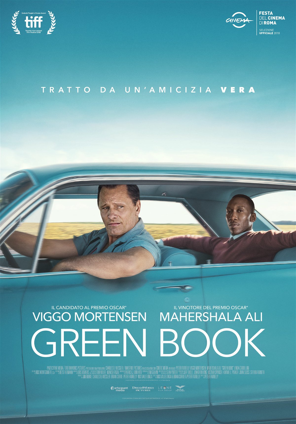 Viggo Mortensen e Mahershala Ali nel poster del film Green Book