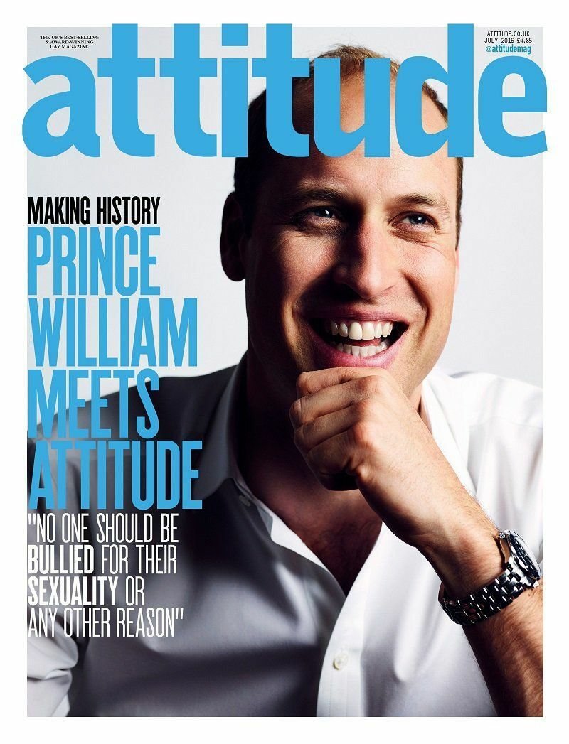Il numero di Attitude con il Principe William in copertina
