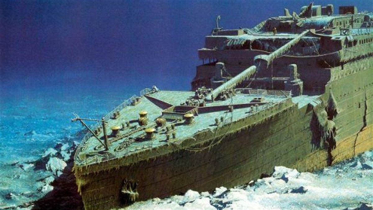 Una parte del relitto del Titanic