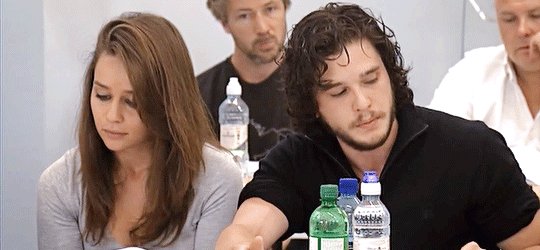 Kit Harington ed Emilia Clarke, interpreti di Jon e Daenerys