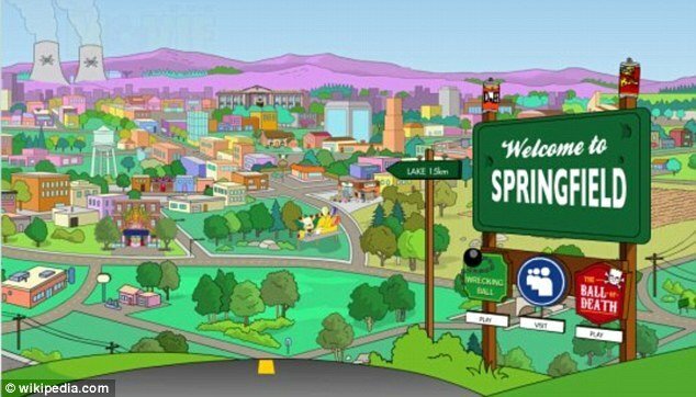 Veduta dell'intera città di Springfield 