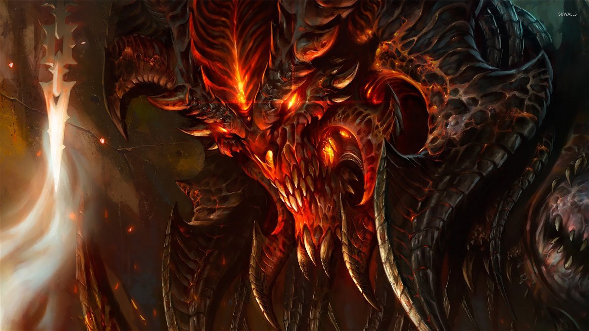 Immagine in CGI di Diablo, protagonista negativo del videogame