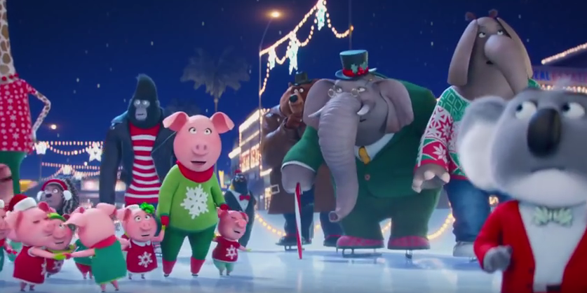Il video di Natale degli animali di Sing