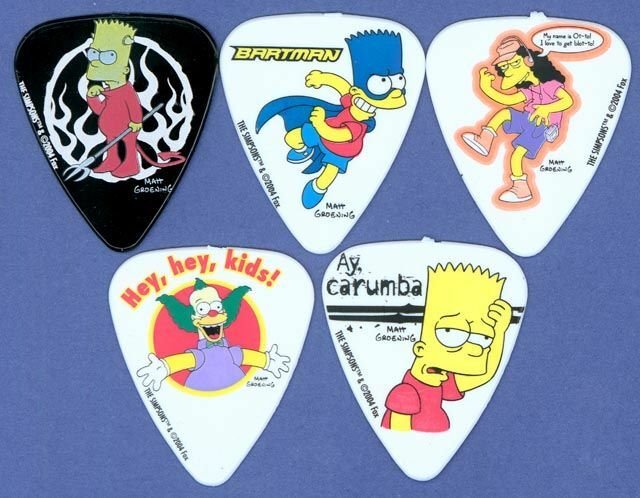 I plettri per chitarra a tema Simpson
