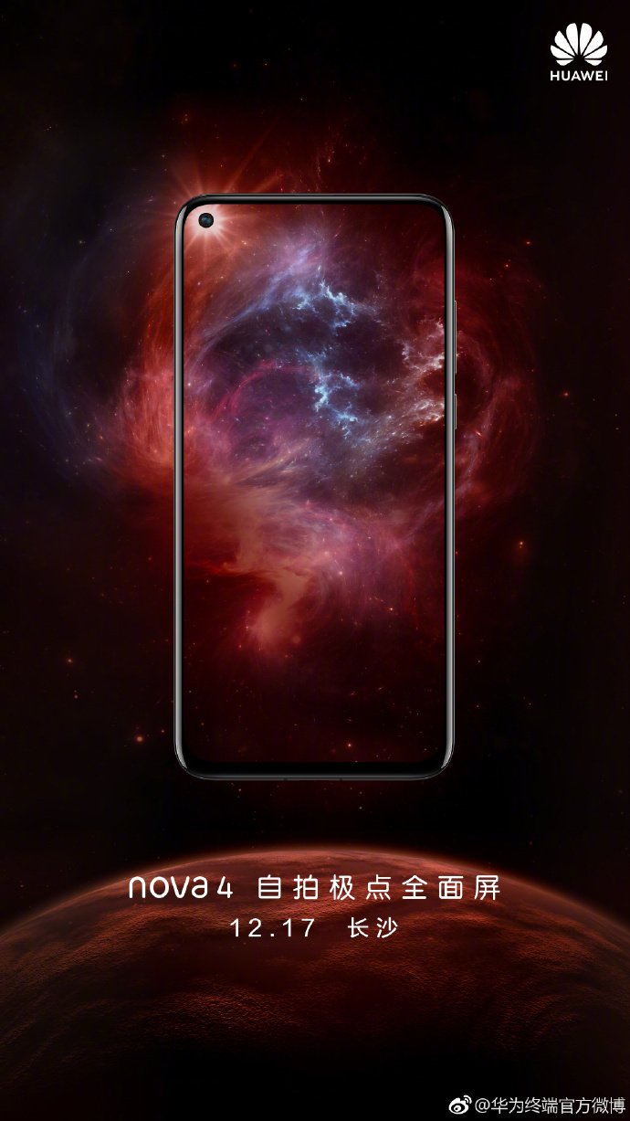 Immagine promozionale per il lancio di Huawei Nova 4