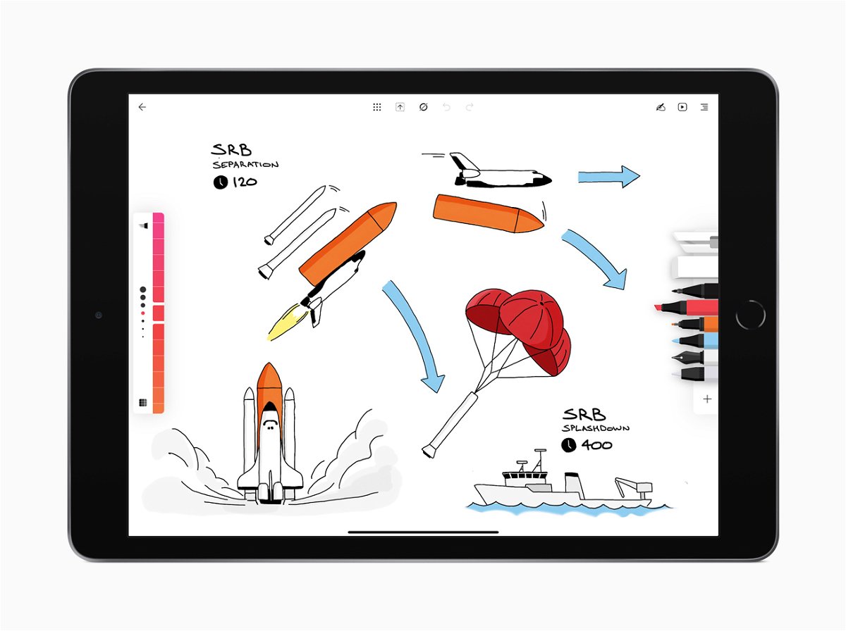 L'app Flow by Moleskine in esecuzione su un iPad