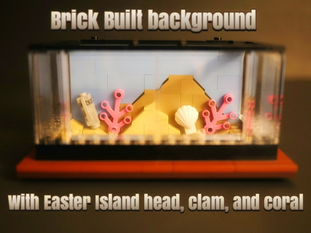 Un primo piano della vasca dell'acquario di LEGO 