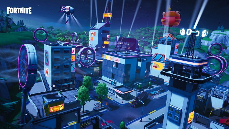 Immagine promozionale del Mega Mall, nuova località di Fortnite