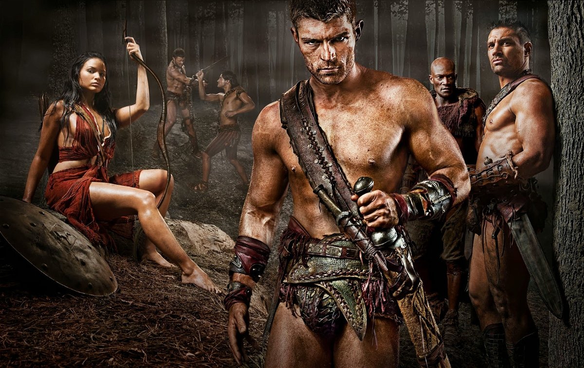 Spartaco in una scena di Spartacus