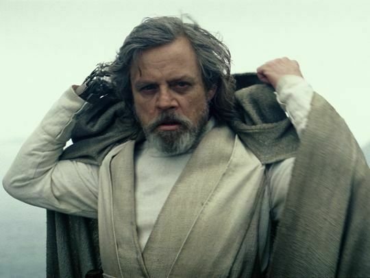 Mark Hamill nel ruolo di Luke Skywalker in Star Wars: Episode VIII