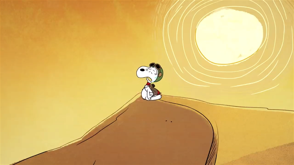 Snoopy sta camminando nel deserto, ma inizia a essere accaldato