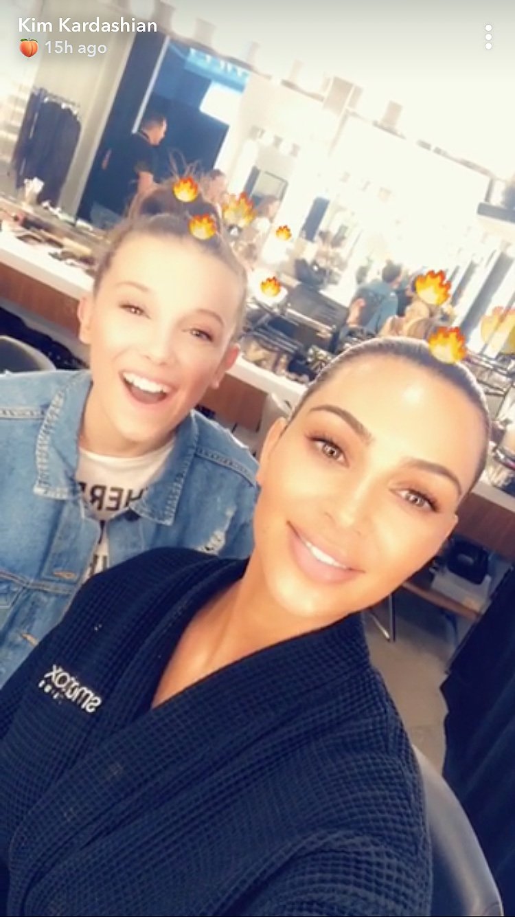 Millie Bobby Brown e Kim Kardashian insieme su Instagram