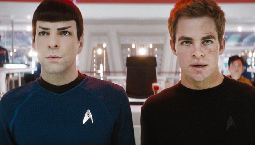 Zachary Quinto e Chris Pine in una scena di Star Trek
