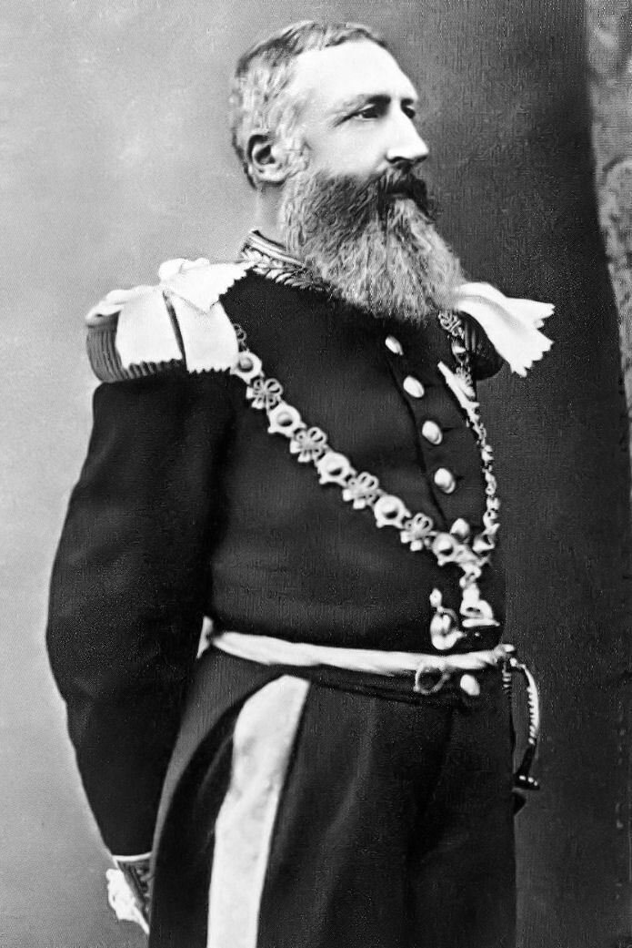 Leopoldo II del Belgio in primo piano