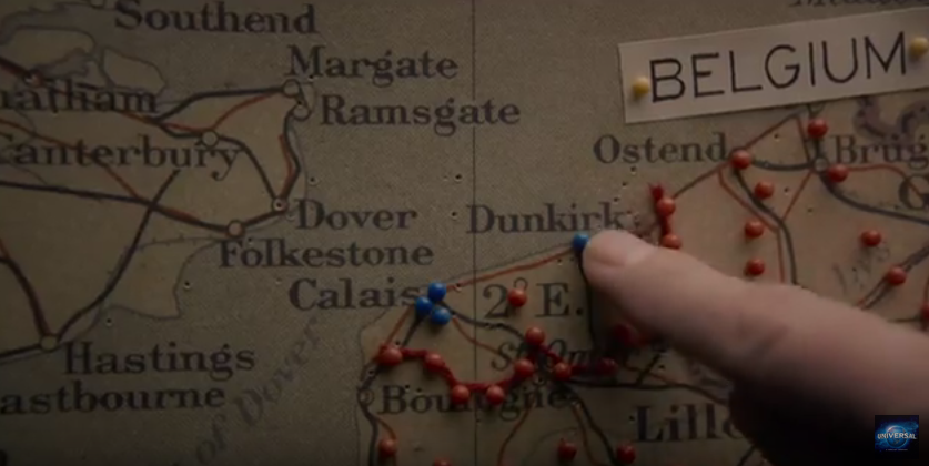 Dunkirk sulla mappa geografica
