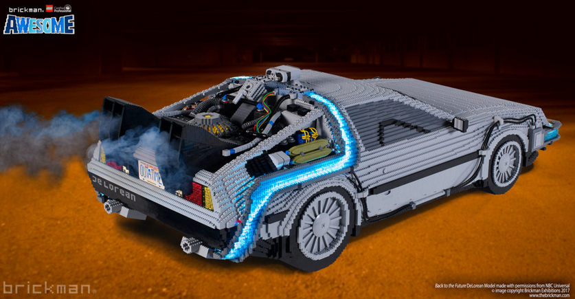 Primo piano del set LEGO DeLorean MDC-12