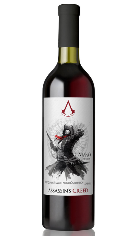 La bottiglia di vino dedicata ad Arno di Assassin's Creed