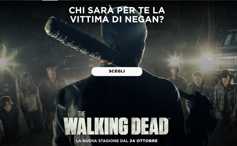 Scegli la vittima di Negan in The Walking Dead