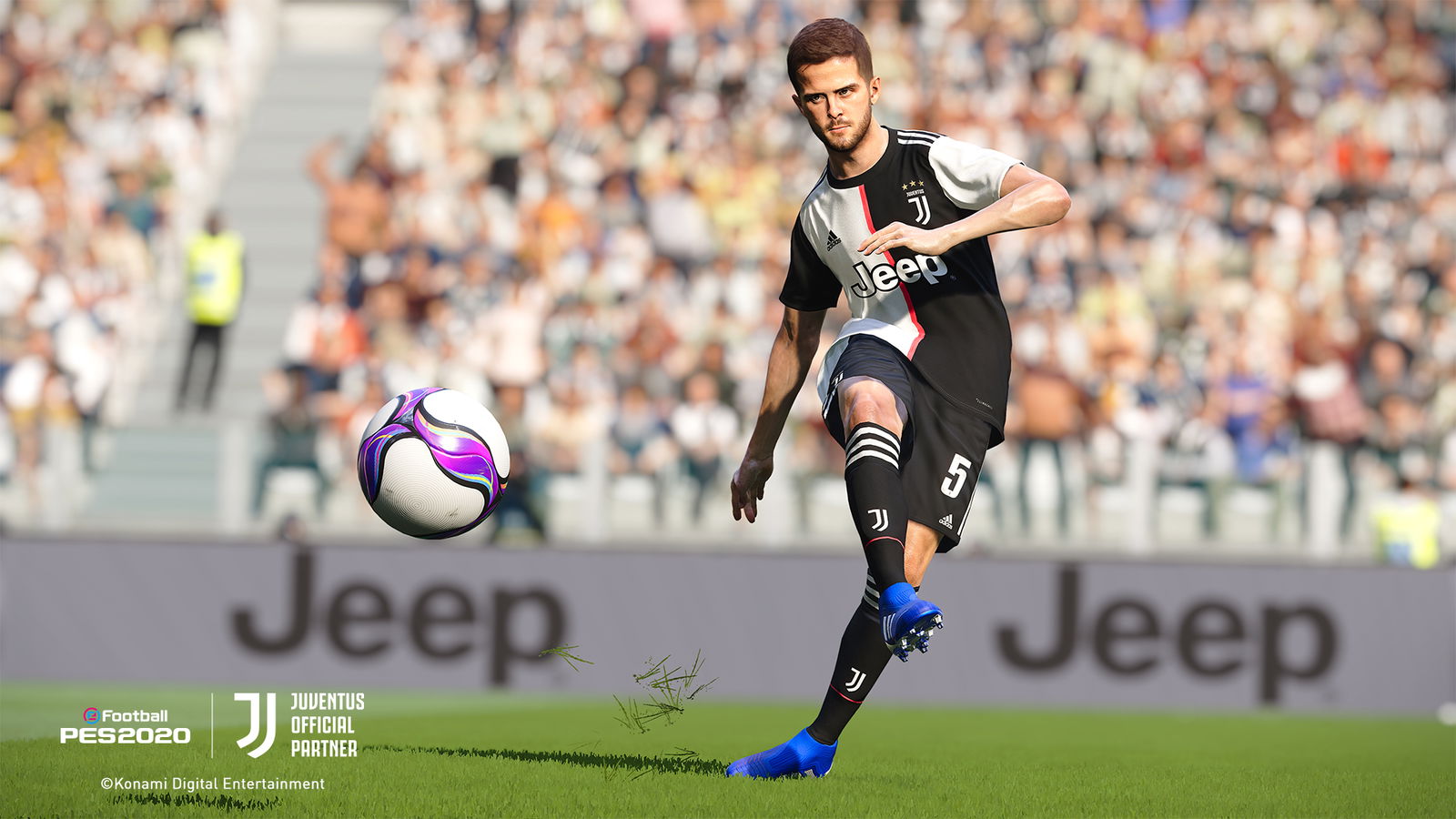 Miralem Pjanic in uno screen di PES 2020