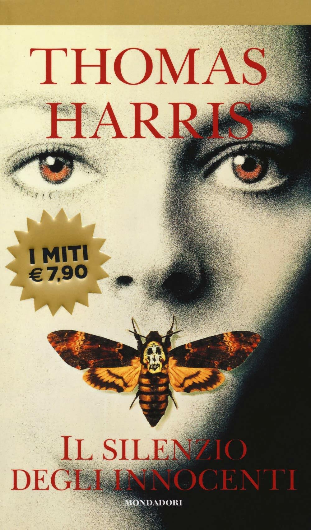 Il volto di una donna con una farfalla in primo piano nella cover del libro Il Silenzio degli Innocenti 