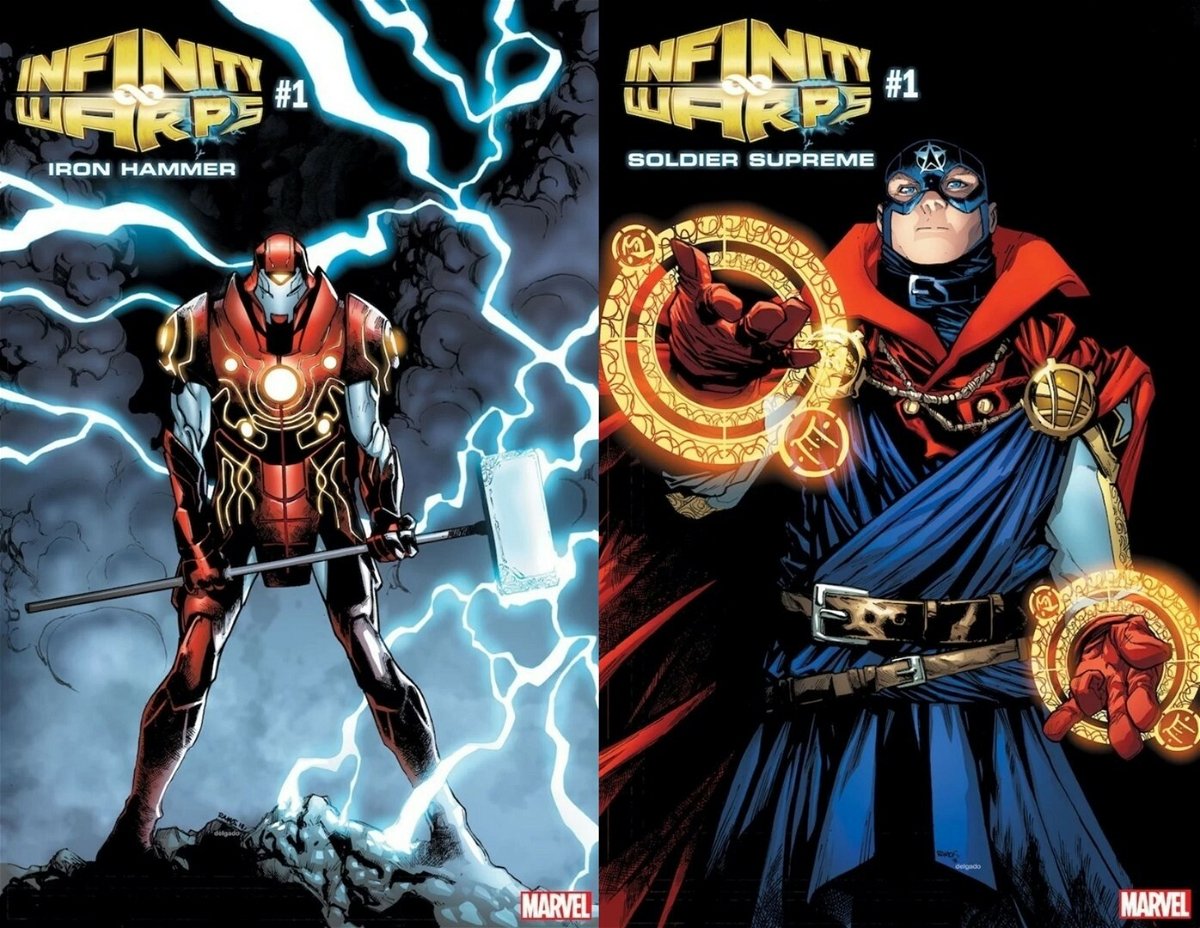 Le cover di Infinity Warps: Super Solider e Infinity Warps: Iron Hammer