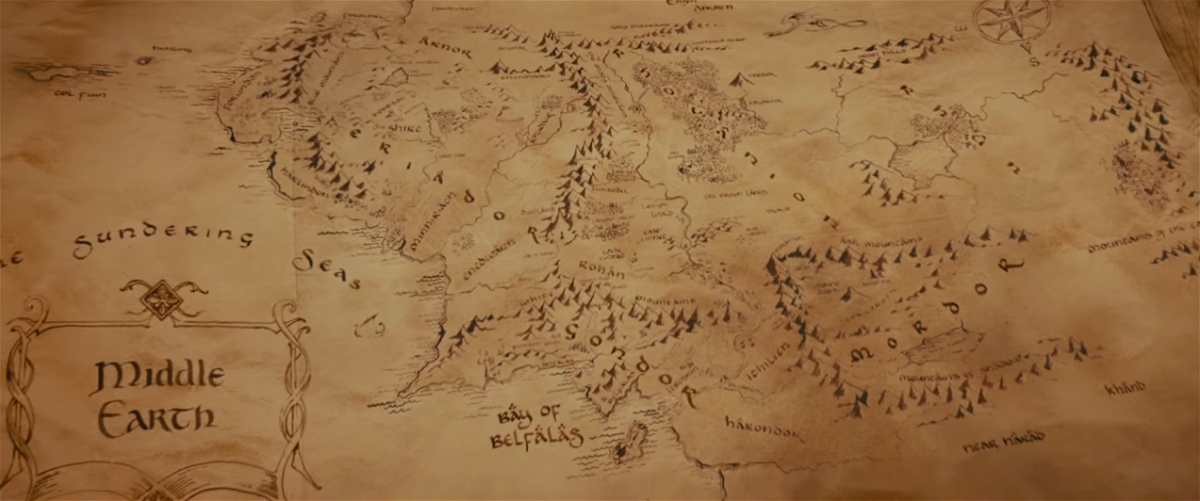 Una Mappa della Terra di Mezzo disegnata da Christopher Tolkien