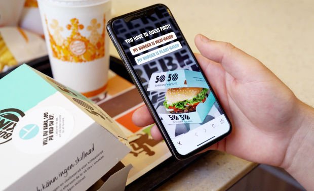 Burger King: applicazione per il menu 50/50 lanciato in Svezia