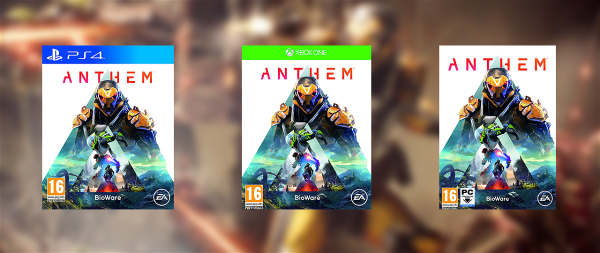 Le copertine di Anthem per PS4, Xbox One e PC