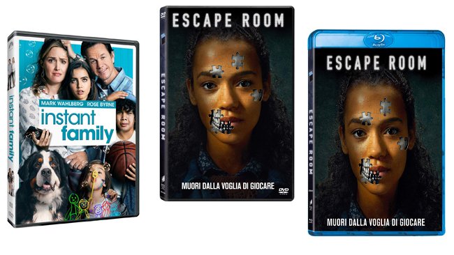 Instant Family e Escape Room  - Home Video - DVD e Blu-ray