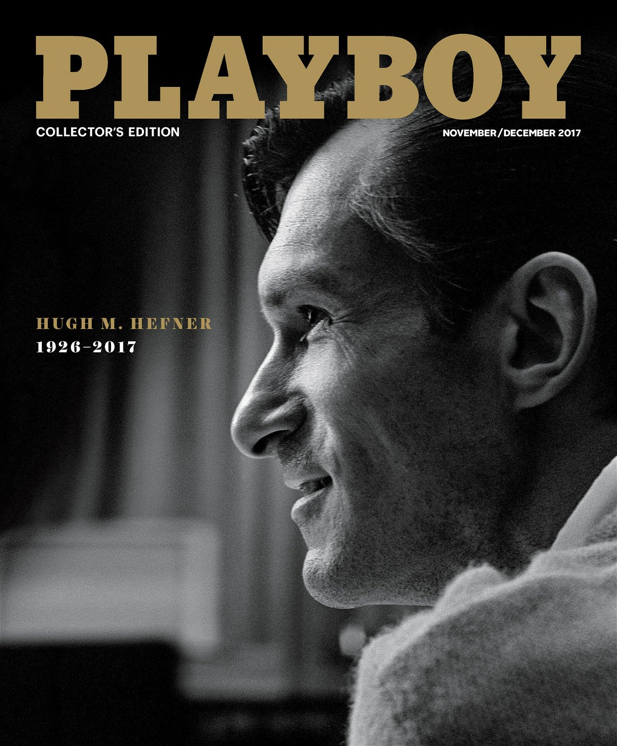Hugh Hefner in copertina sul numero di novembre