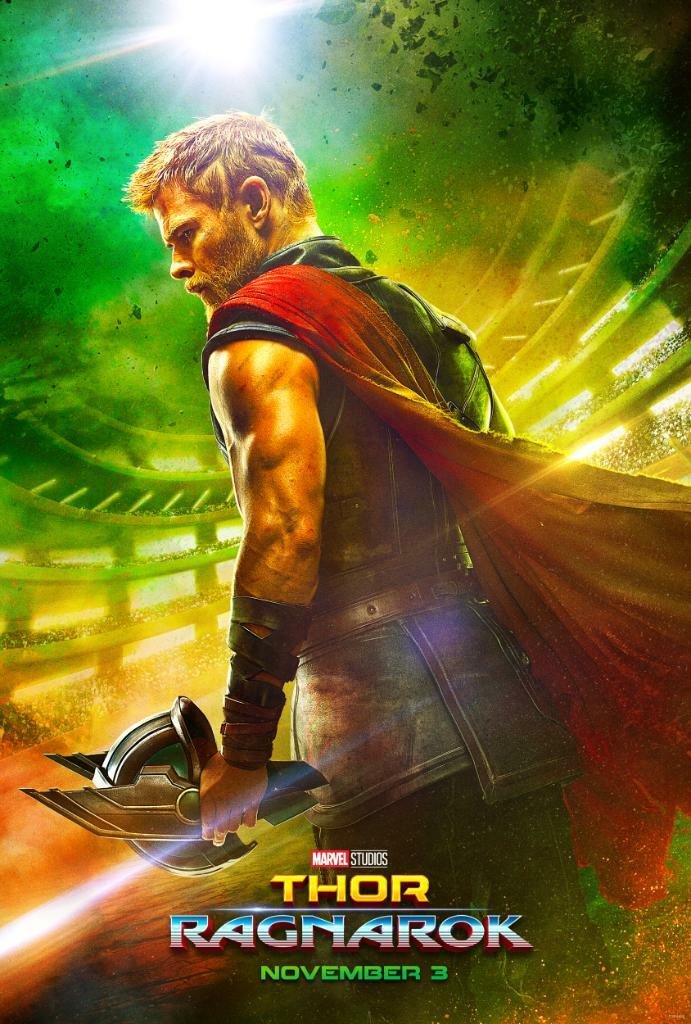 Thor in versione gladiatore nel poster di Thor: Ragnarok