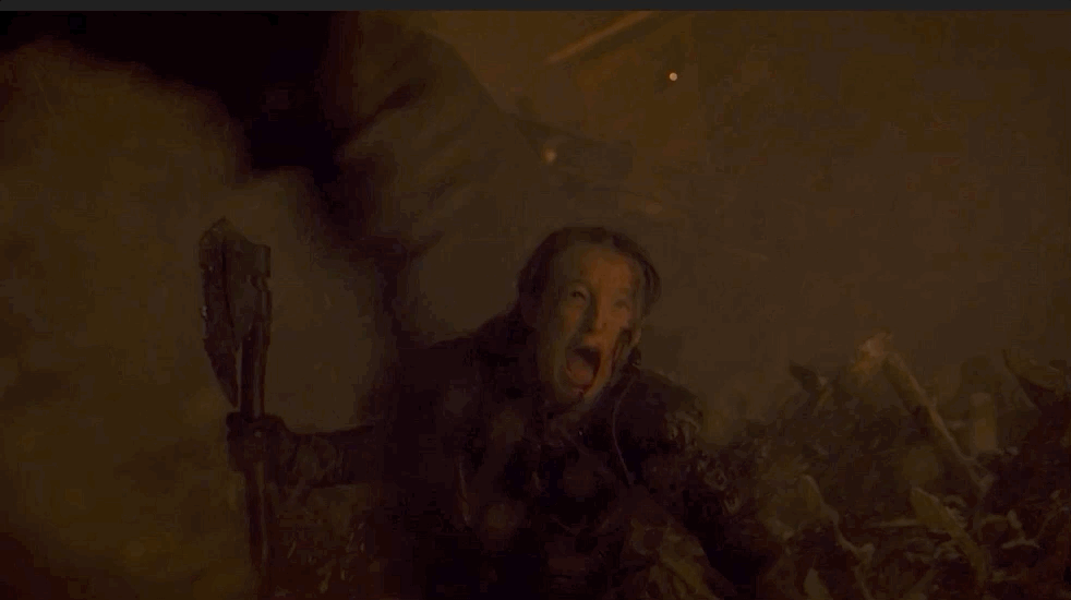 Lyanna Mormont in una GIF della sua morte